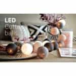 20 LED Cotton balls με μπαταρία & χρονοδιακόπτη (Night) 27-00421 fosme - Image 3