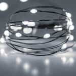 100 Λαμπάκια LED Ψυχρό Λευκό σε Σειρά με Ασημί Καλώδιο και Προγράμματα Fos me Κωδ: 27-00216