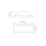 Fos me Στεγανή Επιτοίχια Πλαφονιέρα Εξωτερικού Χώρου E27 σε Λευκό Χρώμα 21-0112-1 - Image 2