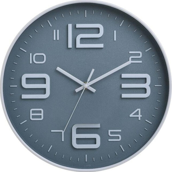 Click Ρολόι Τοίχου Πλαστικό Γκρι 30cm