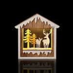 ΞΥΛΙΝΗ ΦΙΓΟΥΡΑ ΦΑΤΝΗ LED 24cm ΜΠΑΤΑΡΙΑΣ 2xAA ΘΕΡΜΟ ΧΡΩΜΑ 27-00516 JOYLIGHT_FOSME