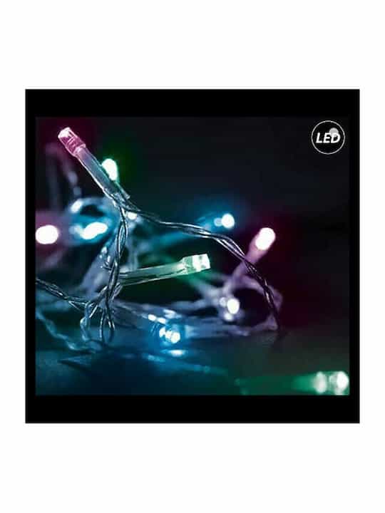 fixedratio_20221111164606_144_christougenniatika_lampakia_led_polychroma_typou_vrochi_27_00382_fos_me Λαμπάκια Βροχή 144 LED Διάφανο 3m ΙΡ44 Controller Πολύχρωμο Φως 27-00382 - Image 1