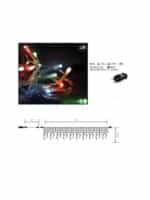 Λαμπάκια Βροχή 144 LED Διάφανο 3m ΙΡ44 Controller Πολύχρωμο Φως 27-00382 - Image 2