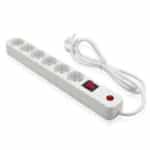 Lineme Πολύπριζο Ασφαλείας 6 Θέσεων με Διακόπτη Λευκό Κωδικός: 80-00140