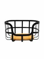 ESTIA ΦΡΟΥΤΙΕΡΑ BAMBOO ESSENTIALS ΜΕΤΑΛΛΙΚΗ 24x24x12.7cm ΜΑΥΡΗ - Image 2