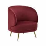 Πολυθρόνα Βελούδινη Κόκκινη 68x68x80cm Κωδικός: 3-50-553-0021