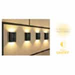 Ηλιακά Φωτιστικά με Θερμό Λευκό Φως Fos me Σετ 4 Επιτοίχια 47-00089 - Image 2