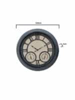 Inart Ρολόι Τοίχου Πλαστικό Μαύρο 45cm 3-20-925-0012 - Image 2