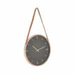 Inart Ρολόι Τοίχου Πλαστικό Ροζ Χρυσό 30cm 3-20-828-0130