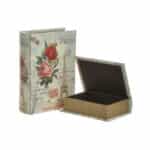Inart Σετ Διακοσμητικά Κουτιά από Δερματίνη Pairs σε Σχήμα Βιβλίου 2τμχ 3-70-106-0067