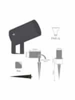 Fos me Στεγανό Φωτιστικό Led Καρφωτό 17-00683-10