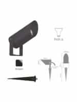 Fos me Φωτιστικό Προβολάκι Εξωτερικού Χώρου IP65 για Ντουί GU10 Γκρι 17-00684-10