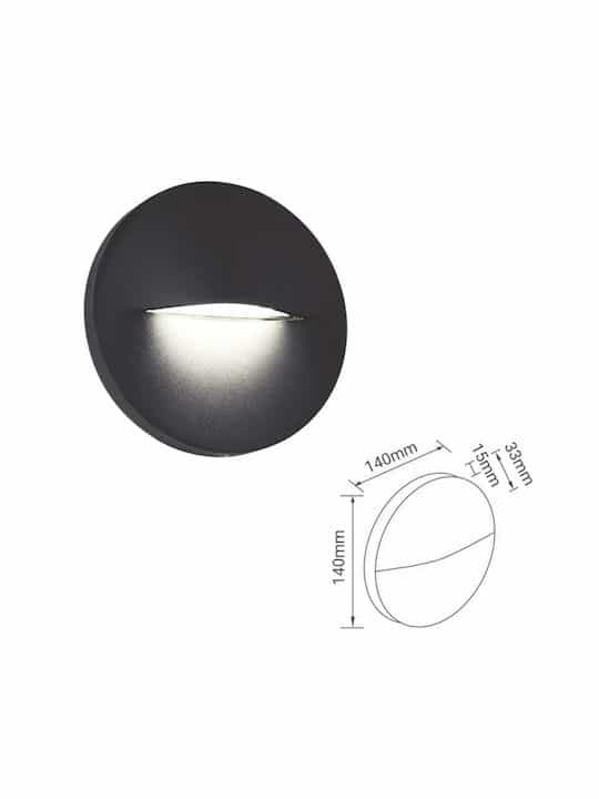 Fos me Μονό Σποτ με Ενσωματωμένο LED 140x140x15mm 160lm 4000k και Φυσικό Φως σε Λευκό Χρώμα 17-04686-1 - Image 2