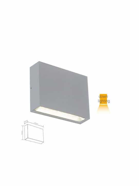 Απλίκα Τοίχου LED 2x3w 3000K Αλουμινίου Up&Down 17-03685-1 Γκρι - Image 2