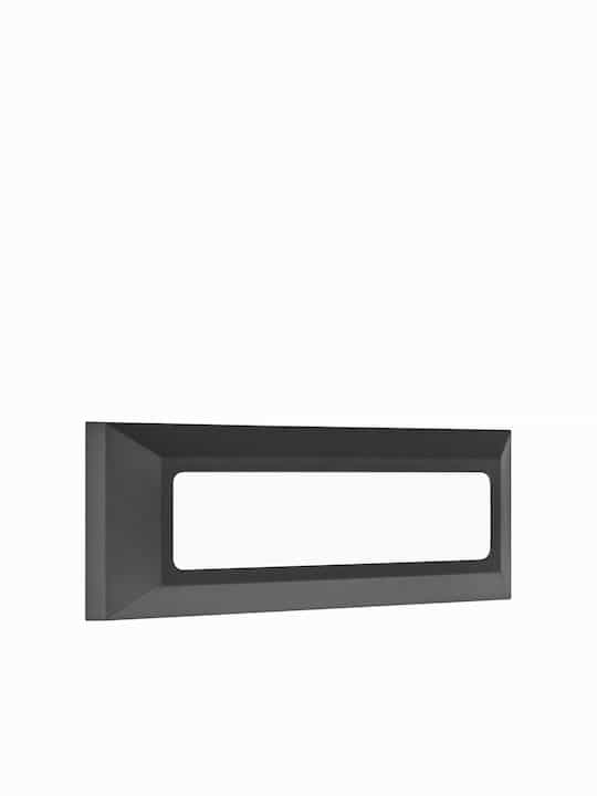 Fos me Στεγανή Επιτ. Πλαφονιέρα Εξωτ. Χώρου 4W 320LM 230X80X27mm με Ενσωματωμένο LED Ρυθμιζομενο 3000Κ 4000Κ 6500Κ 21-5100-19 - Image 1
