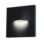 Απλικα με Ενσωματωμένο LED 3w 3000k Θερμό Φως 140x140x15mm σε Μαύρο Χρώμα 17-03687-2 Fos me