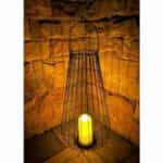 Fos me Διακοσμητικό Φωτιστικό Φαναράκι Μπαταρίας σε Λευκό Χρώμα 47-00118