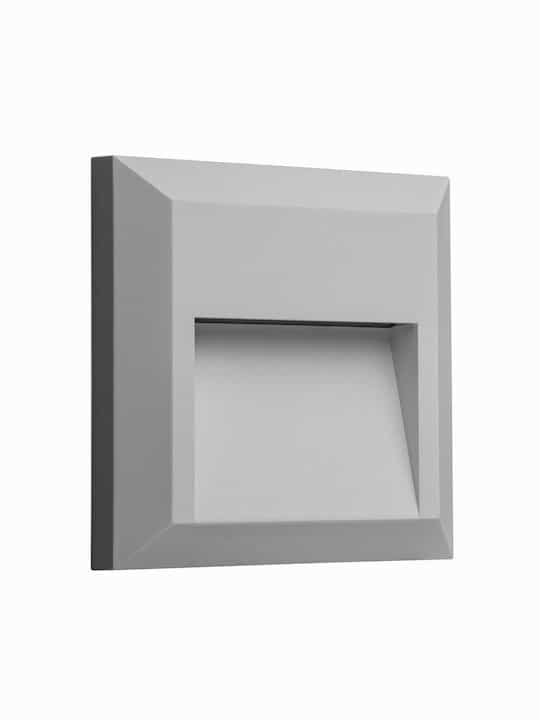 fixedratio_20230518144055_fos_me_monterno_fotistiko_toichou_me_ensomatomeno_led_se_gri_chroma_21_5103_10 Fos me Στεγανή Επιτοίχια Πλαφονιέρα Εξωτ. Χώρου με Ενσωματωμένο LED 2,1W 90lm 125x125x27mm Ρυθμιζομενο 3000κ 4000κ 6000κ 21-5103-10 - Image 1
