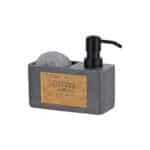 Estia Αντλια Σαπουνιου με Θήκη για σφουγγάρι σε Γκρι Χρώμα Κωδ: 02-18139