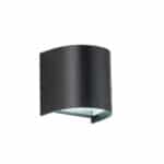 Fos me Στεγανή Επιτοίχια Πλαφονιέρα Εξωτερικού Χώρου GU10 σε Μαύρο Χρώμα IP65 110x110x85 21-0226-19