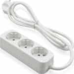 Lineme Πολύπριζο 3 Θέσεων με Καλώδιο 1.5m Λευκό 80-00101