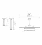 Ανεμιστήρας Οροφής 60cm με Φως και Τηλεχειριστήριο Λευκός Lineme Alena 02-00192 - Image 2