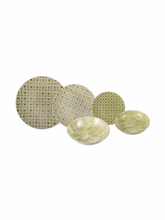 Σερβίτσιο Πιάτων από Πορσελάνη Πράσινο 20τμχ HFA Alhabra 5401027 - Image 1