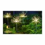 90 Λαμπάκια LED 0.15μ Θερμό Λευκό Ηλιακά τύπου Πυροτέχνημα με Προγράμματα Fos me 47-00004