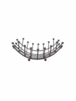 Estia Φρουτιέρα Inox Μαύρη 29.9x29.9x13εκ. 01-5672