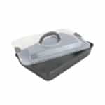 Ταψί Αλουμινίου Αντικολλητικό Με Καπάκι Metaltex 35x25x6cm  223180