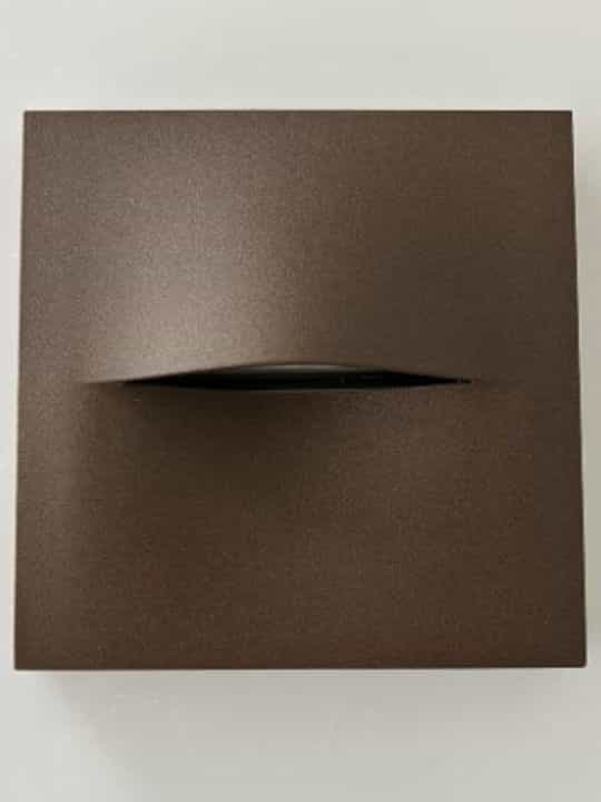 Τετραγωνη Επιτοίχιο Εξωτερικό Φωτιστικό με Ενσωματωμένο LED 17-03687-4 Fos me 	3W 3000k RUSTY 360l - Image 1