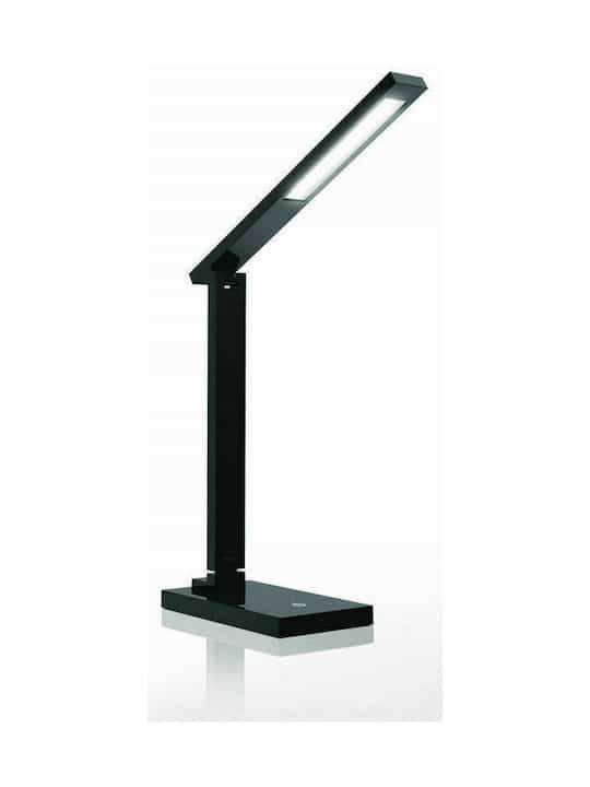 Fos me Φωτιστικό Γραφείου LED Αναδιπλούμενο Dimmable με Δυνατότητα Ασύρματης Φόρτισης Κινητού σε Μαύρο Χρώμα 17-00115-2 - Image 1