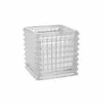 Γυαλινος Αναγλυφος Κυβος 12x12x12cm Διαφανος Iliadis 88651