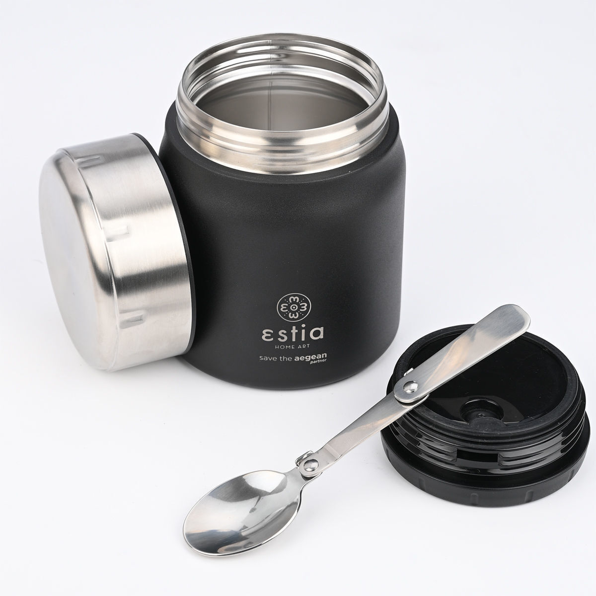 Θερμός Lunch Pot "Save The Aegean" Midnight Black 500ml (01-21658) - Image 1