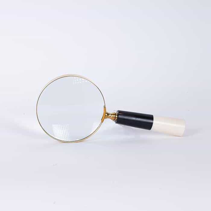 752-19022_1065 ESTHETI home Μεγεθυντικός Φακός Resin/Γυάλινος Λευκός/Μαύρος 24x22x59cm 752-19022 - Image 1