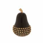 Διακοσμητικό Επιτραπέζιο Αχλάδι Polyresin Μαύρο-Χρυσό 12x12x17,5εκ. iliadis 85761