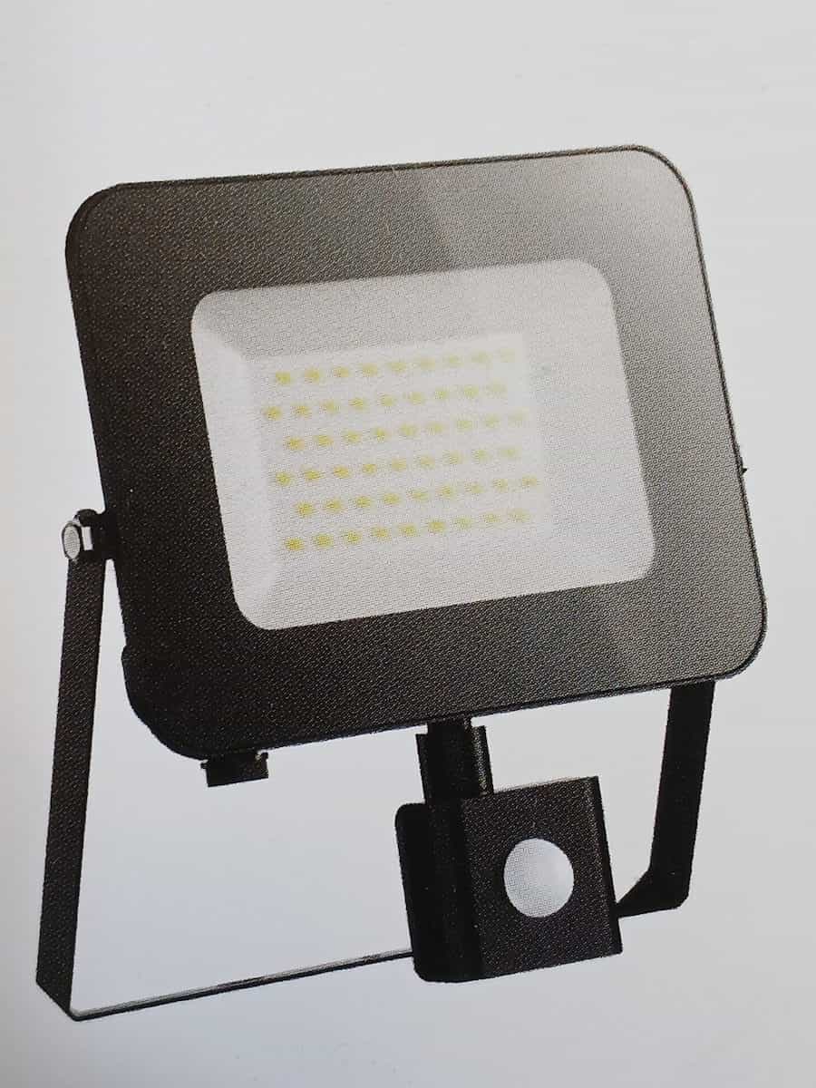 Fos me Προβολέας LED 30W Φυσικό Λευκό 4000K με Αισθητήρα Κίνησης 07-00732-2 - Image 1