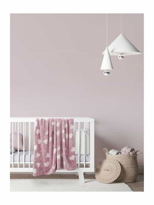fixedratio_20220921143157_kocoon_kouverta_kounias_darling_fleece_roz_110x140ek_30223 Kocoon Κουβέρτα Κούνιας Darling Fleece Ροζ 110x140εκ. 30223 - Image 1