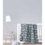 Kocoon Κουβέρτα Κούνιας Sharky Fleece Γκρι 110x140εκ. 30222