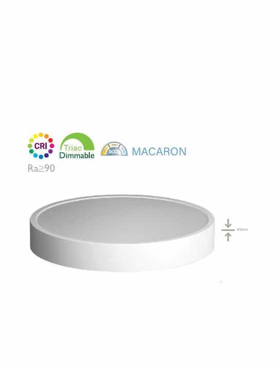 FOS_ME  Στρογγυλό LED Panel Οροφής  32W με 3CCT DIMMABLE Φ40cm Λευκο 05-00456-1 - Image 1