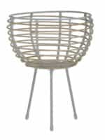 Inart Κηροπήγιο Μεταλλικό Λευκό-Νatural 20x20x28εκ. 3-70-739-0062