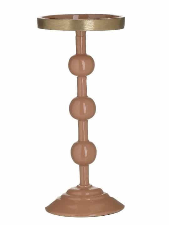 Inart Κηροπήγιο Μεταλλικό Κοραλλί 11x11x24εκ. 3-70-650-0027 - Image 1