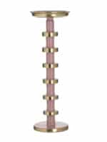 Inart Κηροπήγιο Μεταλλικό Ροζ/Χρυσό 10x10x30εκ. 3-70-650-0029