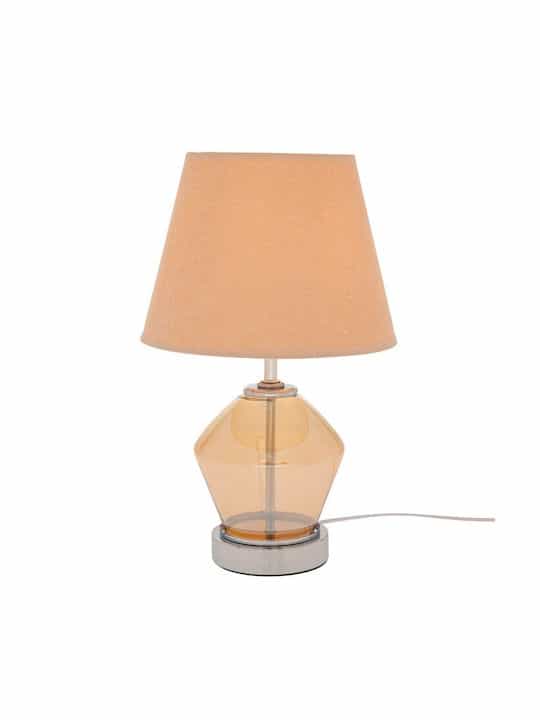 Iliadis Γυάλινο Πορτατίφ με Μπεζ Καπέλο και Καφέ Βάση 88447 - Image 1