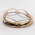 Διακοσμητικός Δίσκος Μεταλλικός με Καθρέπτη 2τμχ 819-00077