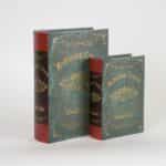 Σετ Διακοσμητικά Κουτιά Ξύλινα σε Σχήμα Βιβλίου 2τμχ 752-17046