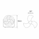 Ανεμιστήρας Δαπέδου 100W Διαμέτρου 45cm  Lineme  02-00138-2 - Image 2