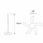 Ανεμιστήρας Ορθοστάτης 55W Διαμέτρου 45cm Κωδ: 02-00187 Lineme - Image 2