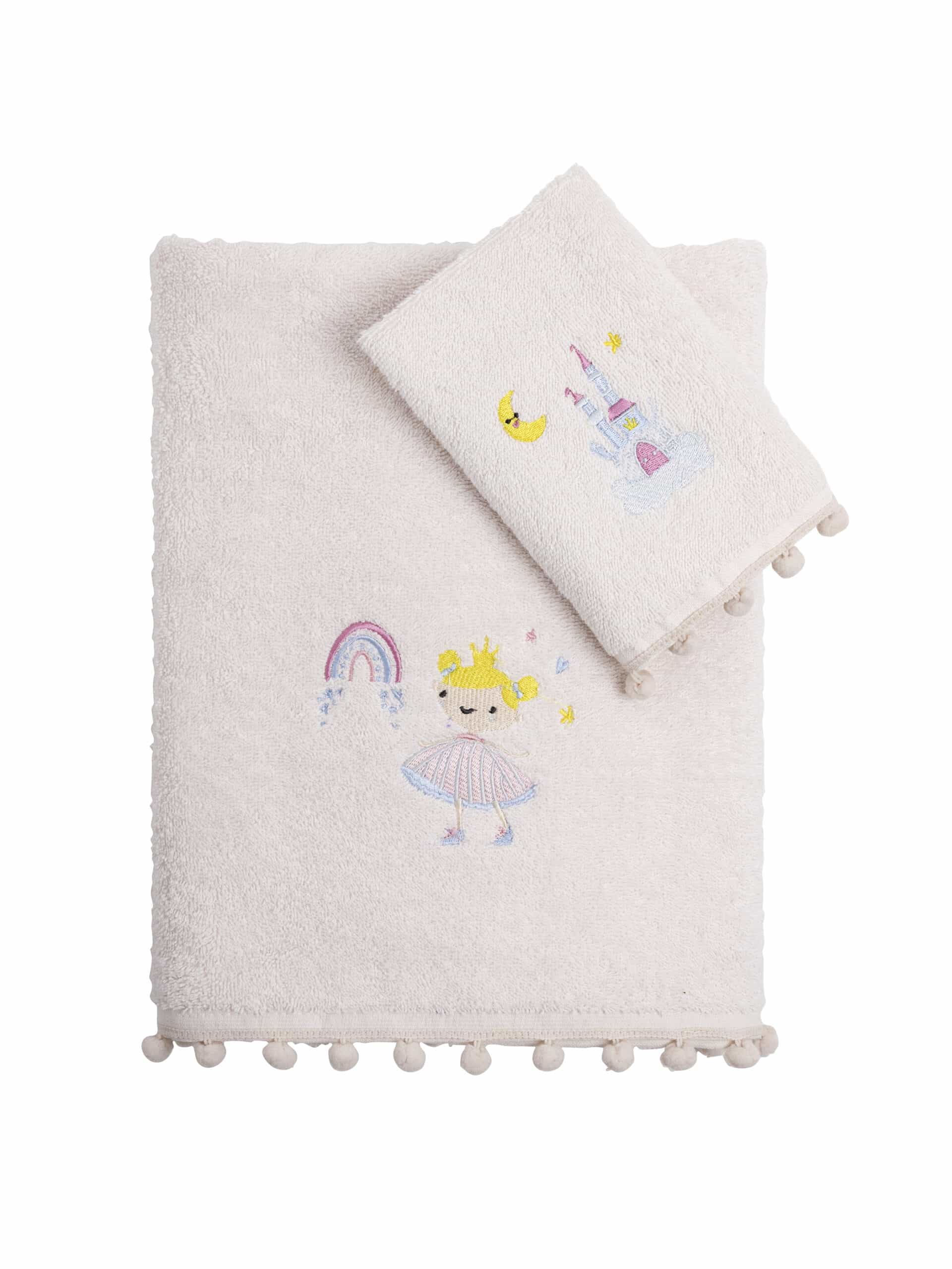 5206482160903 Πετσέτες Παιδικές Alice (Σετ 2τμχ) White-Pink Nima Σετ Πετσέτες 70x140cm 100% Βαμβάκι 34978 - Image 1