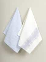 Πετσέτες Κουζίνας Wipe (Σετ 2τμχ) White-Blue Nima 40x60cm 100% Βαμβάκι 35085